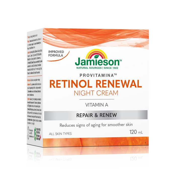 31000415 Jamieson ProVitamina Retinol Night Cream, 120 mL 31000415_J_VitA_Renewal_Cream_120ml_R2055_CTN_MAIN