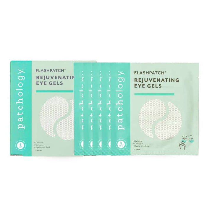 Packaging of Patchology Flashpatch Rejuvenating Eye Gels on a white background