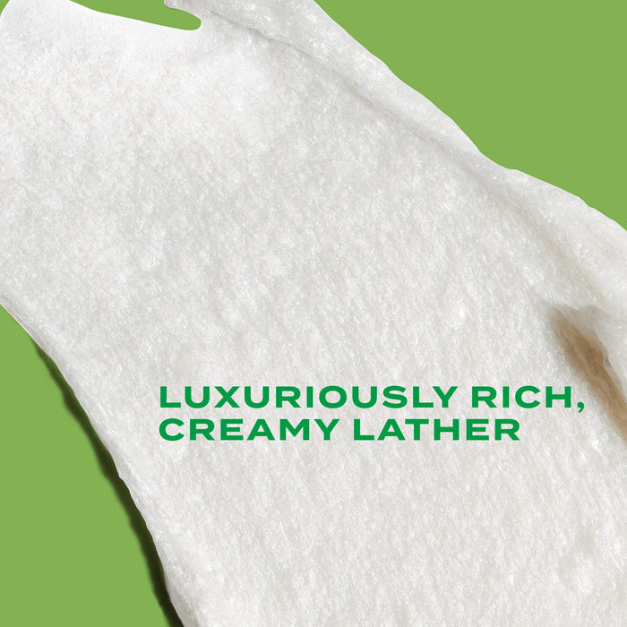 Large white creamy product texture of Murad Resilience Sunscreen Cleansing Cream on green background