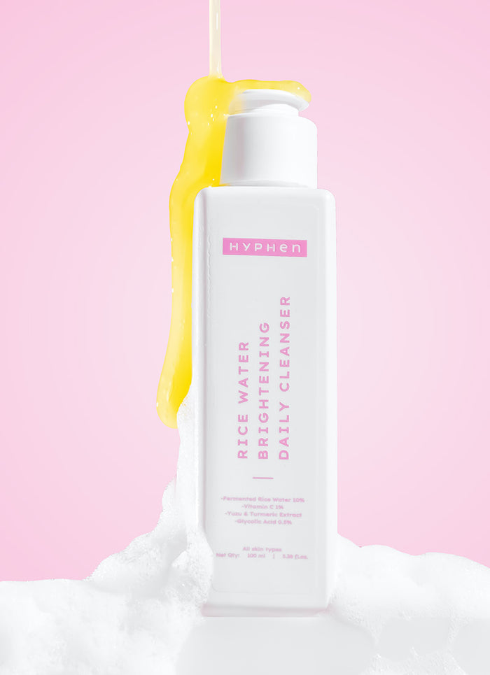 Hyphen Rice Water Cleanser for Brightening - front pack shot