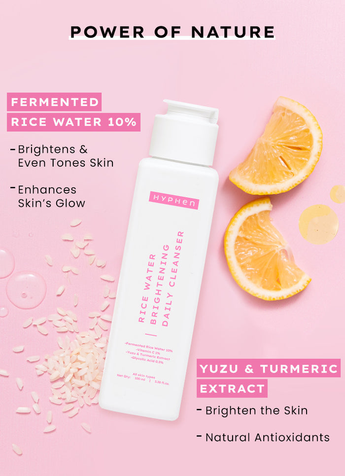 Hyphen Rice Water Cleanser for Brightening - how to use directions and skincare routine fit