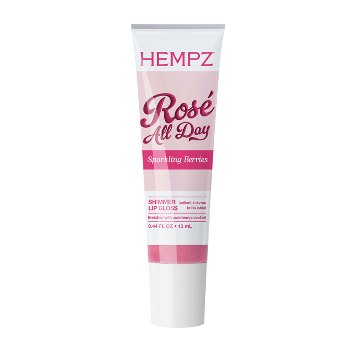 Hempz Rosé All Day Lip Gloss with Shimmer