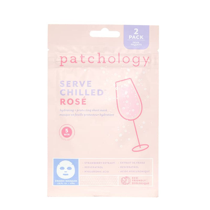 serve chilled rosé sheet mask antioxidant rich nourishing glowing skin sheet mask