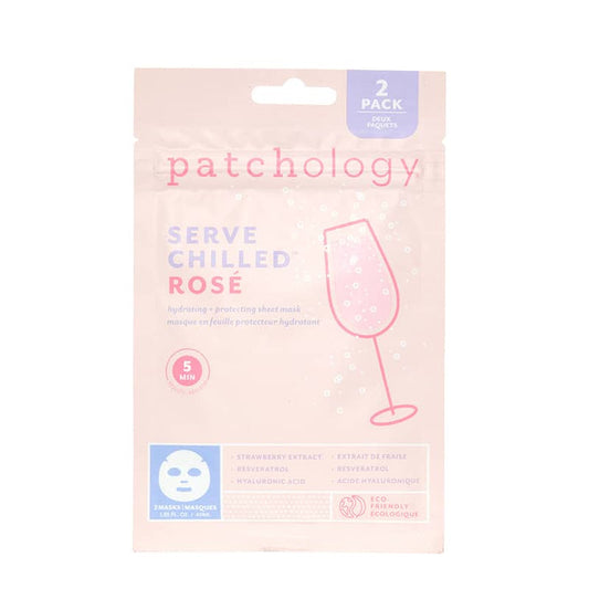 serve chilled rosé sheet mask antioxidant rich nourishing glowing skin sheet mask