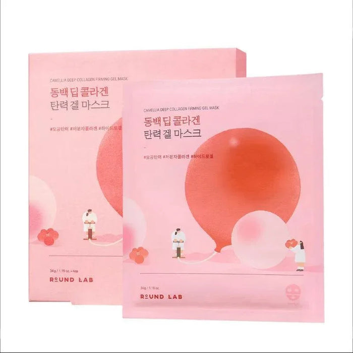 [ROUND LAB] Camellia Deep Collagen Firming Gel Mask 34g*4EA - Ballagrio