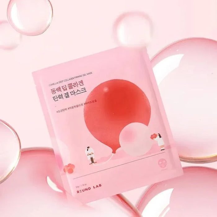 [ROUND LAB] Camellia Deep Collagen Firming Gel Mask 34g*4EA - Ballagrio