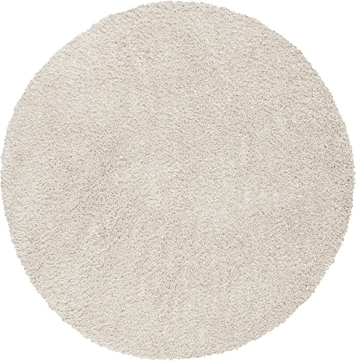 SAFAVIEH August Shag Collection 4' Round Beige AUG900D Solid 1.2-inch Thick Area Rug