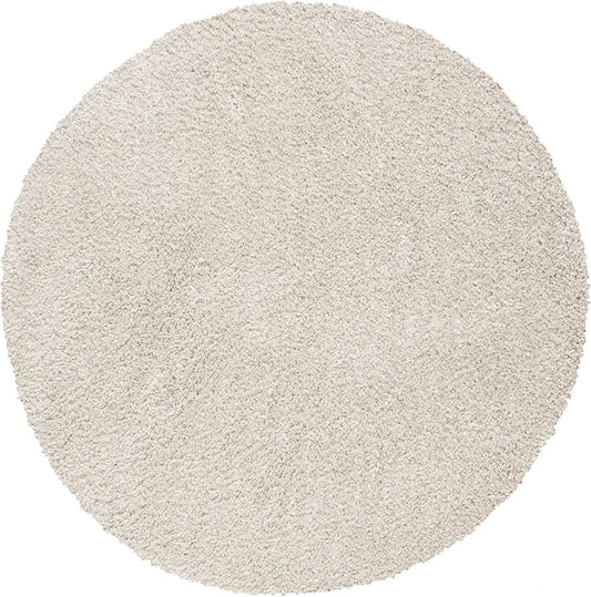 SAFAVIEH August Shag Collection 4' Round Beige AUG900D Solid 1.2-inch Thick Area Rug