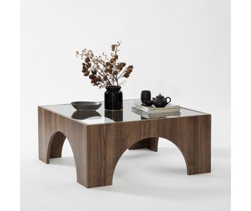 Seine - Transparent, Walnut Coffee Table