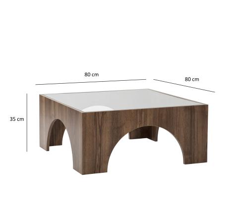 Seine - Transparent, Walnut Coffee Table
