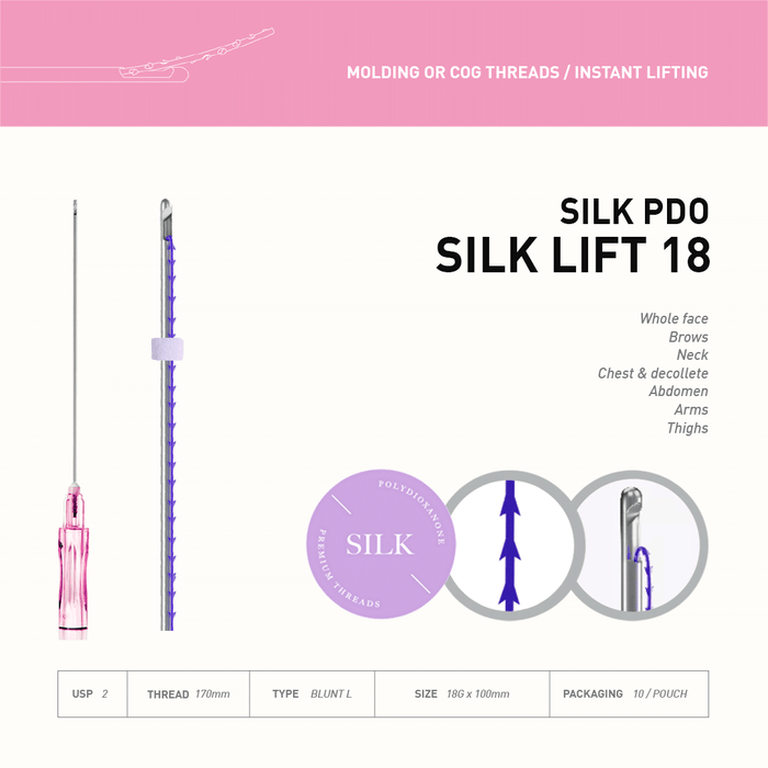 Silk PDO Lift 18_Molding (10 Units / Pouch)