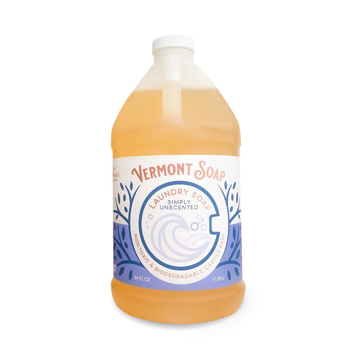 Simply Unscented Laundry Soap – 64oz / 1.89L | Vermont Soap