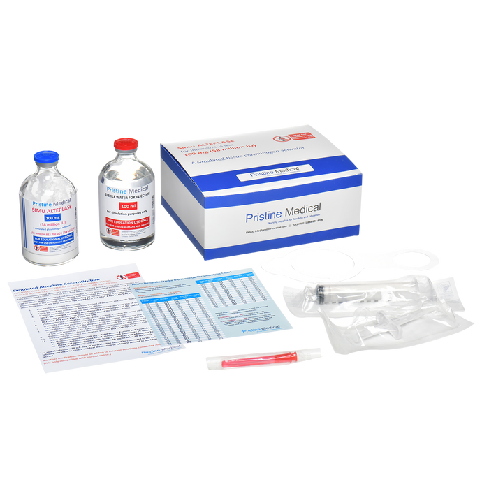 A medical kit containing various supplies, including bottles and packaging, sits on a plain background. The box displays the text "MICROGEN BIOMEDICAL".