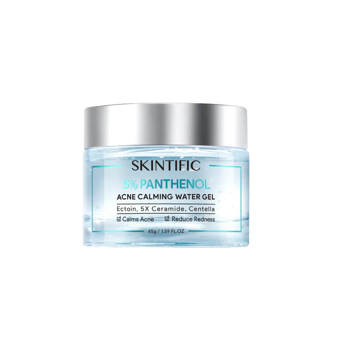SKINTIFIC 5% Panthenol Acne Calming Water Gel Moisturizer 45g Gentle Gel Cleanser 80m