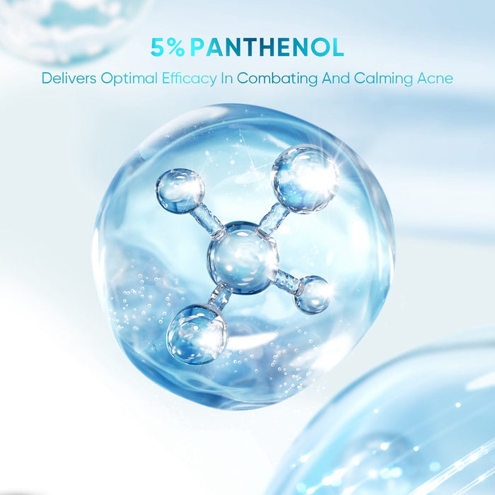 SKINTIFIC 5% Panthenol Acne Calming Water Gel Moisturizer 45g Gentle Gel Cleanser 80m