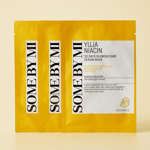 SomeByMi YUJA NIACIN 30 DAYS CARE SERUM MASK X 10EA - Komiko Beauty