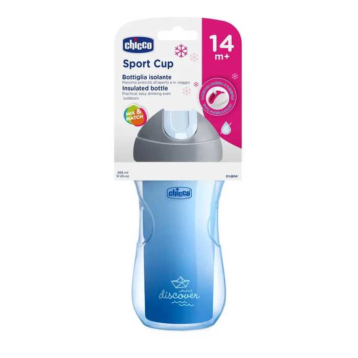 Sport Cup 14M+ and Metal Cutlery 18M+ (Light Blue)