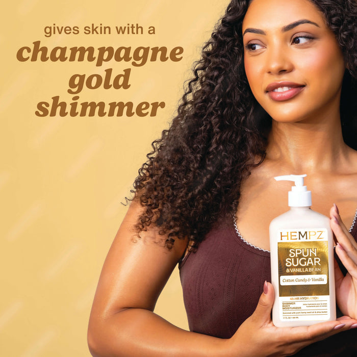 Spun Sugar & Vanilla Bean Moisturizing Body Lotion with Shimmer Hempz