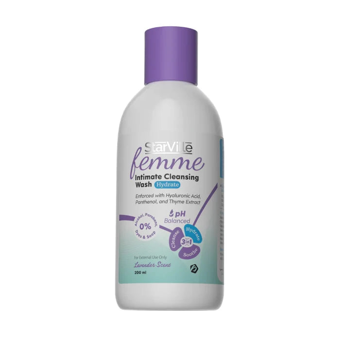 Starville Femme Intimate Cleansing Wash Hydrate 200ml