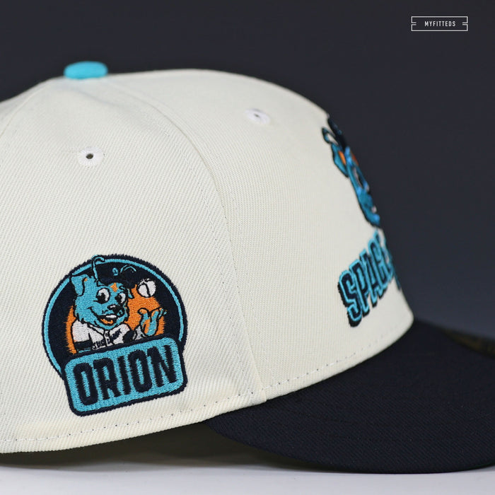 SUGAR LAND SPACE COWBOYS ORION THE MASCOT OFF WHITE NEW ERA FITTED CAP