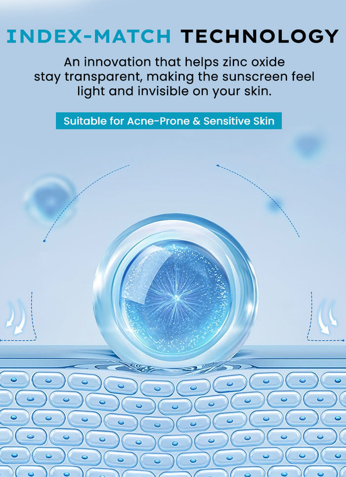 Hyphen Sun milk 100% mineral sunscreen SPF 50 PA++++ - clinical results chart and benefit claims