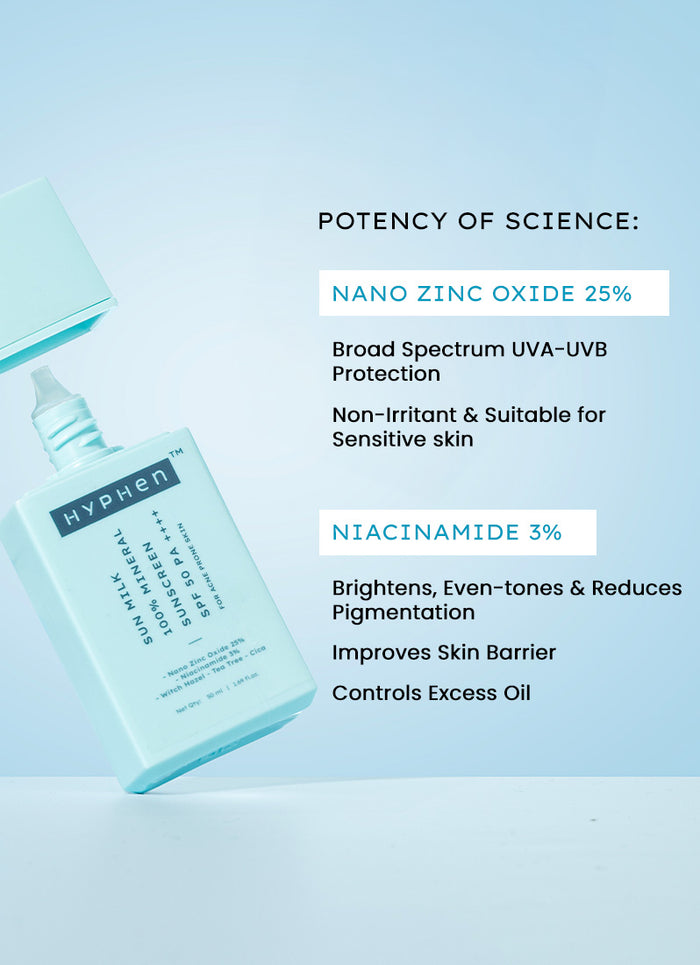 Hyphen Sun milk 100% mineral sunscreen SPF 50 PA++++ - texture and finish demo