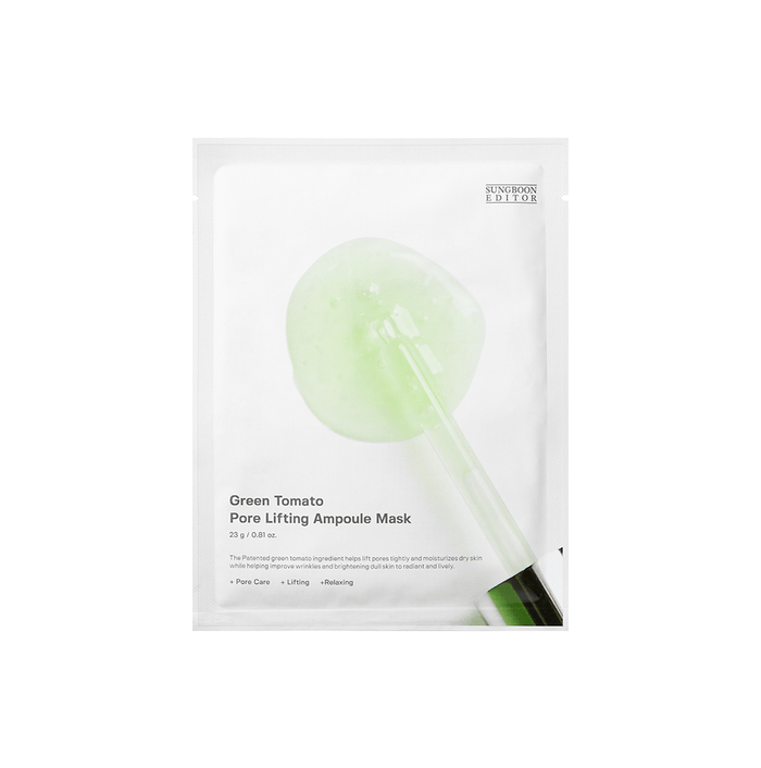 SUNGBOON EDITOR Green Tomato Pore Lifting Ampoule Mask 23g*10pcs - Komiko Beauty