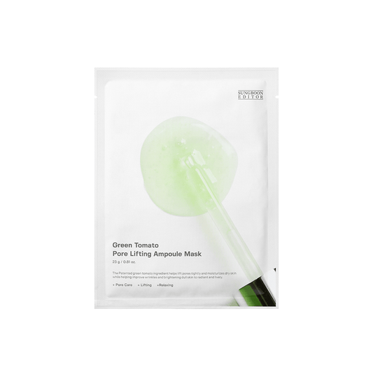 SUNGBOON EDITOR Green Tomato Pore Lifting Ampoule Mask 23g*10pcs - Komiko Beauty