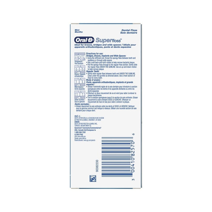 ORAL-B Super Floss Pre-Cut Strands Dental Floss Mint 50s | Isetan KL Online Store