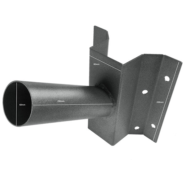 Support mural pour Candélabre / Lampe de rue et parking – Diamètre tube 60mm - Couleur gris foncé