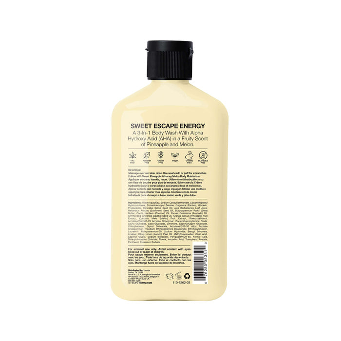 Hempz Sweet Pineapple & Honey Melon Body Wash, Rear