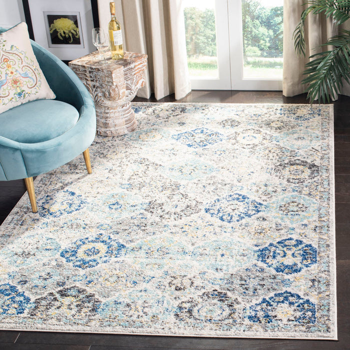 Tapis oriental ivoire / turquoise Felty 8x10 ft