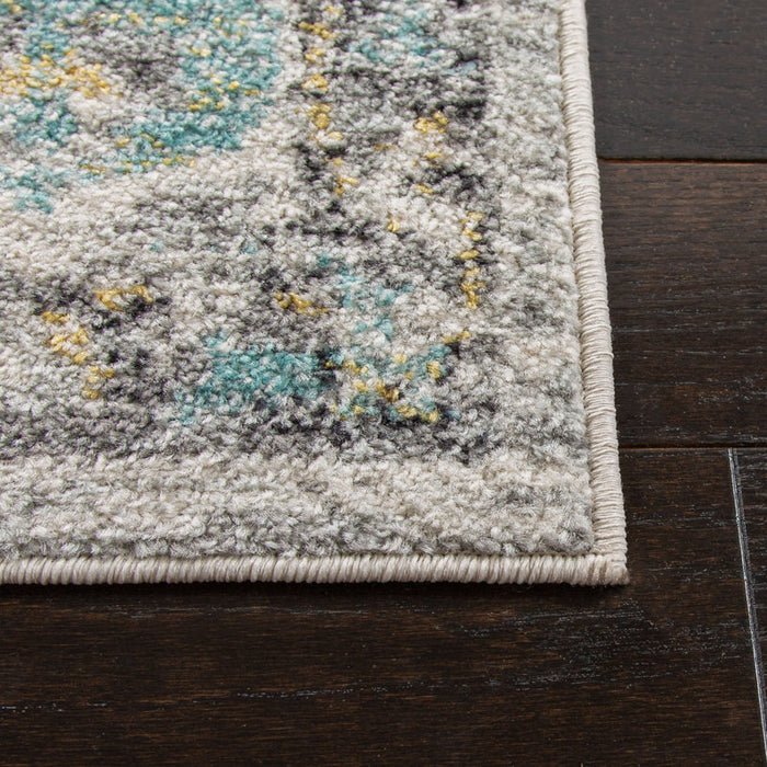 Tapis oriental ivoire / turquoise Felty 8x10 ft