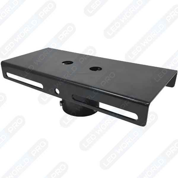 Tête de mât rectangulaire pour 1 / 2 projecteurs - Insertion mât diamètre 80mm - 13 x 28 x 80 cm - Garantie 10 ans