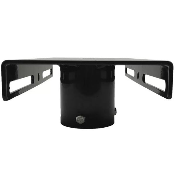 Tête de mât rectangulaire pour 1 / 2 projecteurs - Insertion mât diamètre 80mm - 13 x 28 x 80 cm - Garantie 10 ans