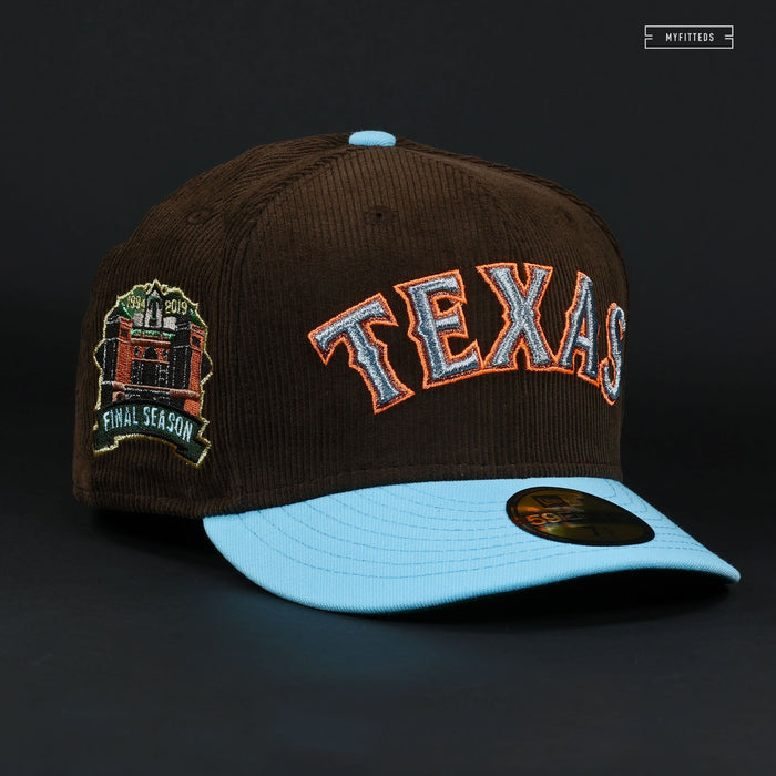 TEXAS RANGERS 2019 FINAL SEASON HOLES BY LOUIS SACHAR NEW ERA FITTED CAP