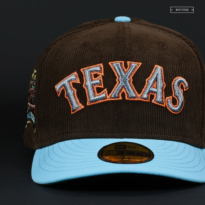 TEXAS RANGERS 2019 FINAL SEASON HOLES BY LOUIS SACHAR NEW ERA FITTED CAP