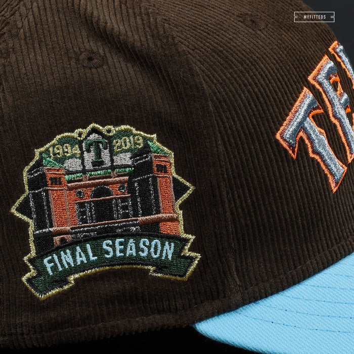 TEXAS RANGERS 2019 FINAL SEASON HOLES BY LOUIS SACHAR NEW ERA FITTED CAP