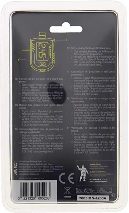Tire pressure and wear monitor - Michelin