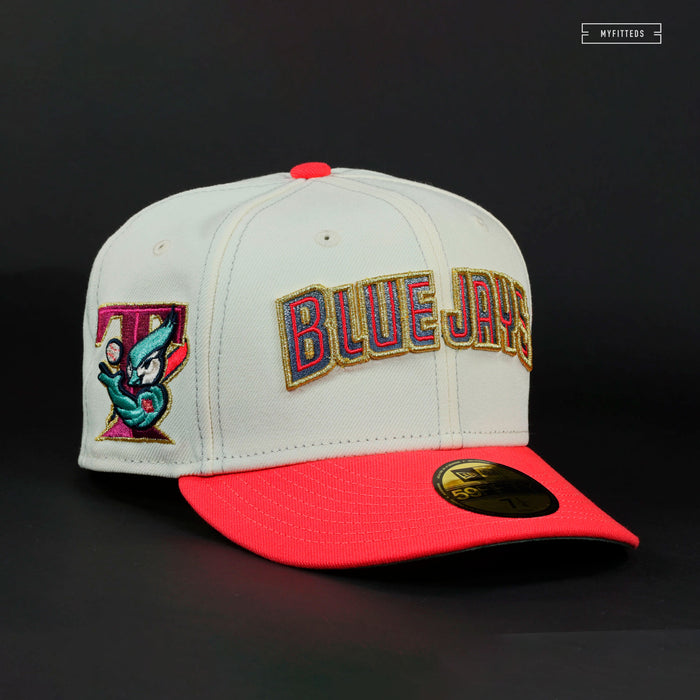 TORONTO BLUE JAYS 2003 SEASON SUMMER SEND OFF OFF WHITE NEW ERA FITTED CAP
