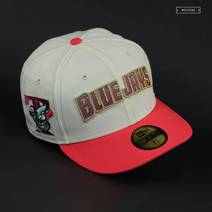 TORONTO BLUE JAYS 2003 SEASON SUMMER SEND OFF OFF WHITE NEW ERA FITTED CAP