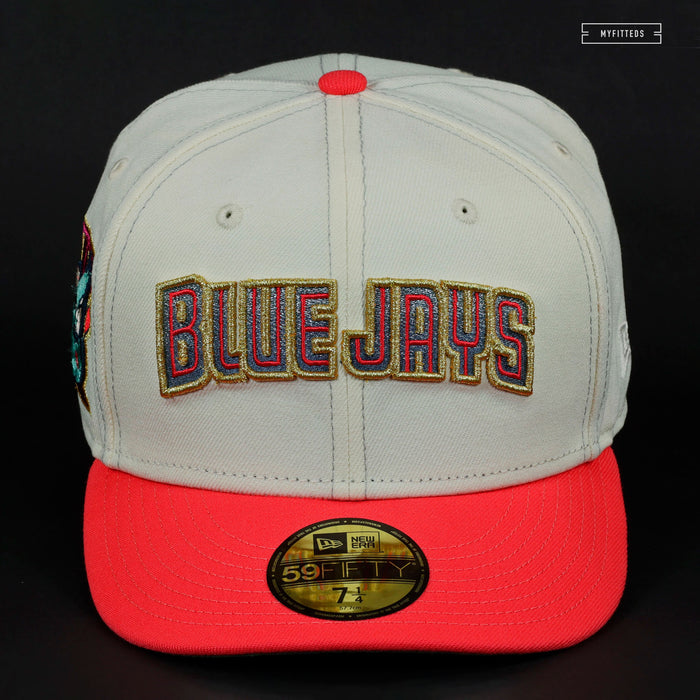 TORONTO BLUE JAYS 2003 SEASON SUMMER SEND OFF OFF WHITE NEW ERA FITTED CAP