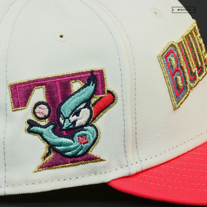 TORONTO BLUE JAYS 2003 SEASON SUMMER SEND OFF OFF WHITE NEW ERA FITTED CAP