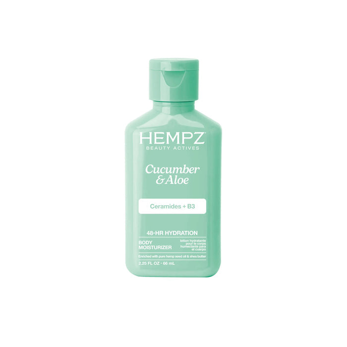 Hempz Travel-Size Beauty Actives Cucumber & Aloe Herbal Body Moisturizer with Ceramides + B3