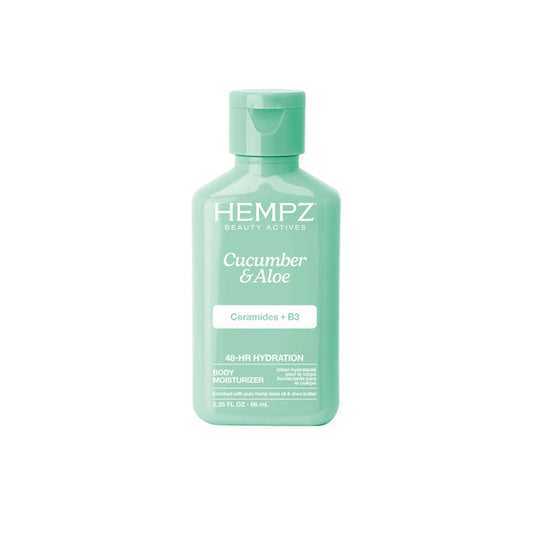 Hempz Travel-Size Beauty Actives Cucumber & Aloe Herbal Body Moisturizer with Ceramides + B3