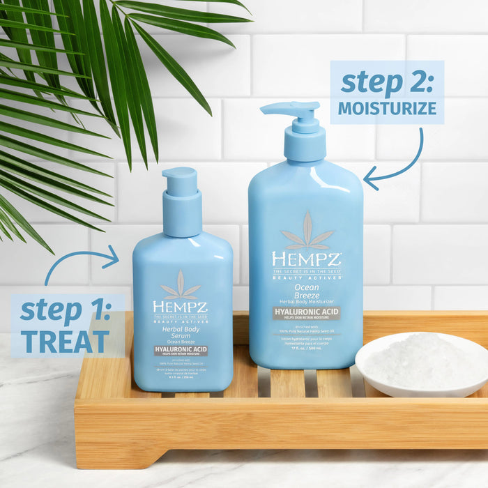 Travel-Size Beauty Actives Ocean Breeze Herbal Body Serum with Hyaluronic Acid Hempz