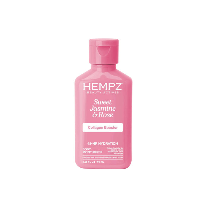 Hempz Travel-Size Beauty Actives Sweet Jasmine & Rose Herbal Body Moisturizer with Collagen Booster