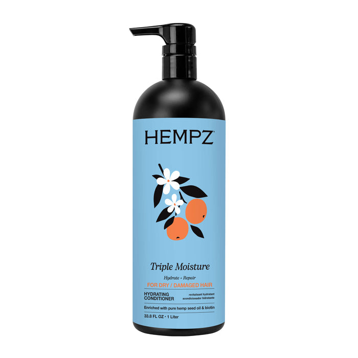 Triple Moisture Fresh Citrus Herbal Conditioner with Vegan Biotin & Shea Butter for Dry/Damaged Hair