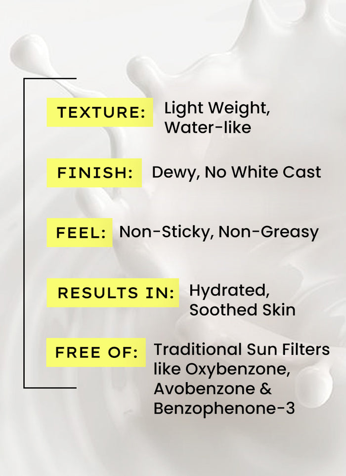 Hyphen Ultra Light Water Sunscreen SPF 50 PA ++++ - texture and finish demo