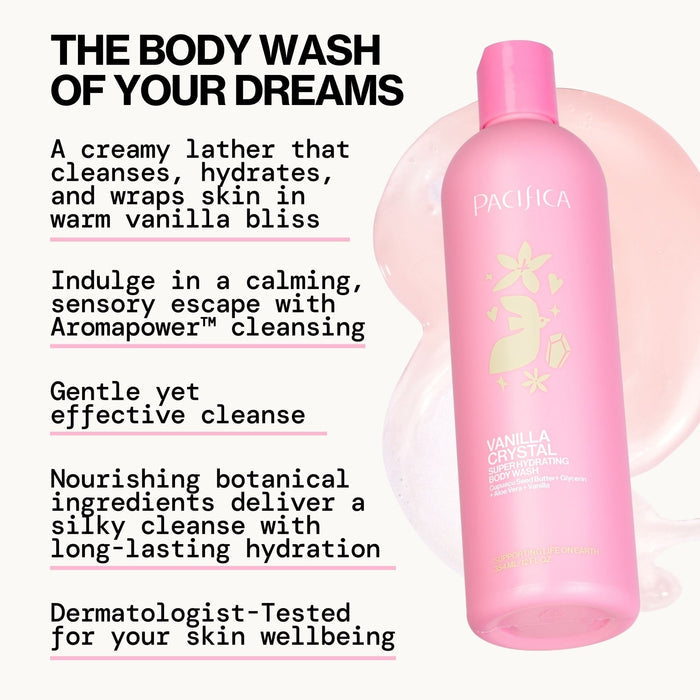 Vanilla Crystal Super Hydrating Body Wash - Pacifica
